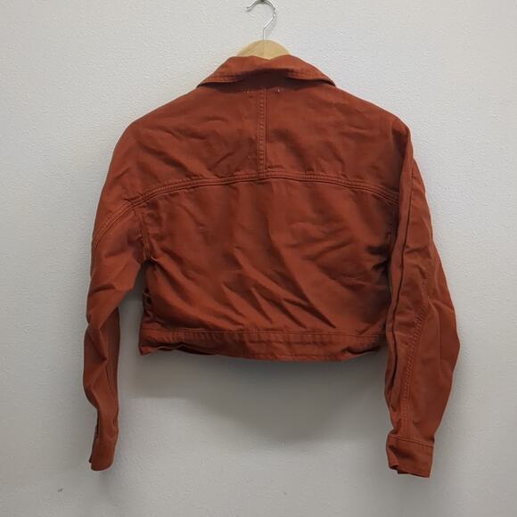 Urban Outfitters orange cropped jacket size S - Picture 5 of 5